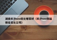 湖南长沙seo优化哪家好（长沙seo网站排名优化公司）