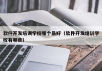 软件开发培训学校哪个最好（软件开发培训学校有哪些）